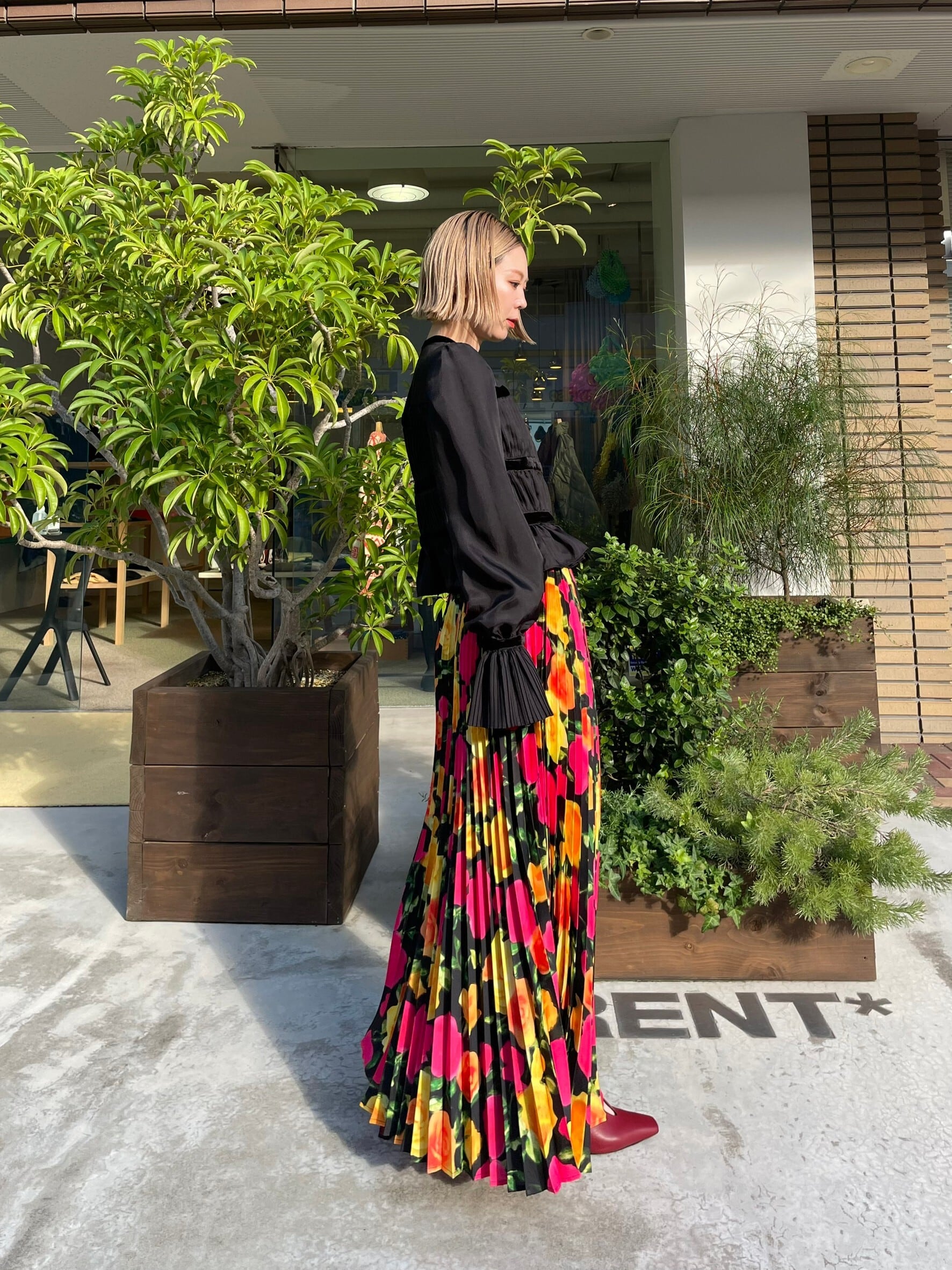 22AW】FETICO フェティコ / FLOWER PLEATS SKIRT | TRENTオンライン