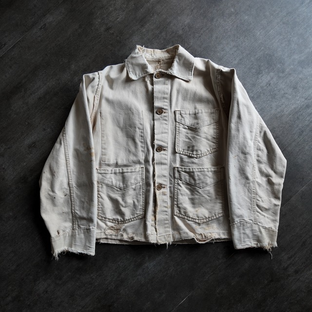 1950s Cotton Canvas Work Chore Jacket