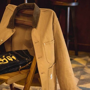 【UNISEX】 Retro Cotton Canvas Jacket / ユニセックス レトロ キャンバス ジャケット