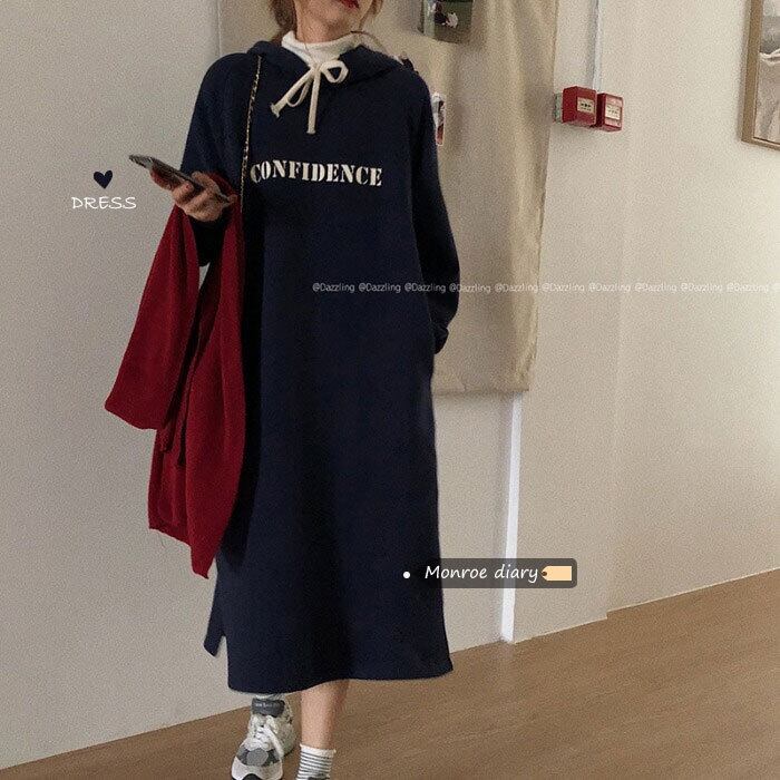 フードドレス レディーススカート オータムウィンタールーズセーター ロング 秋物 冬物 モンロー43008691033
