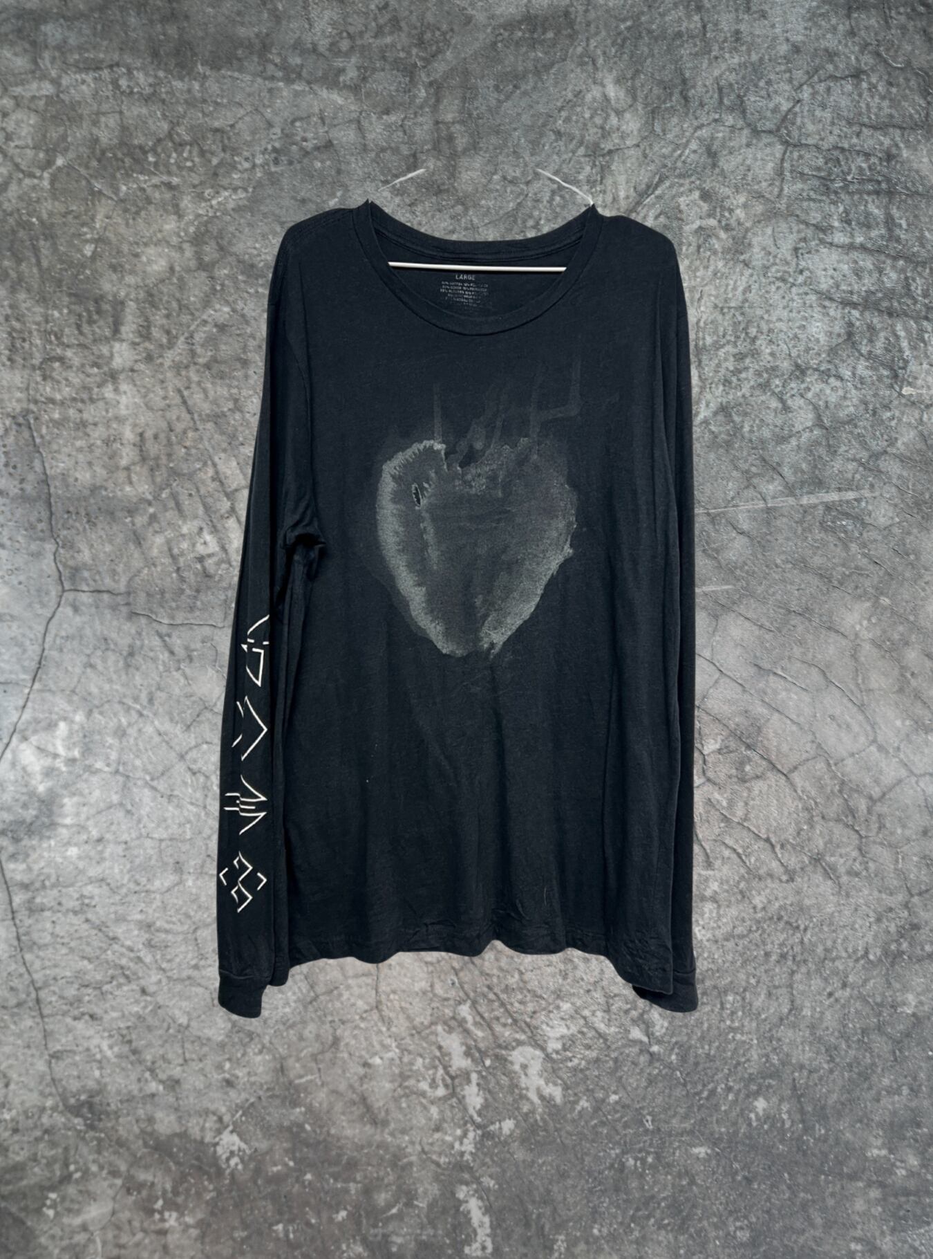 プリント長袖Tシャツ size:L