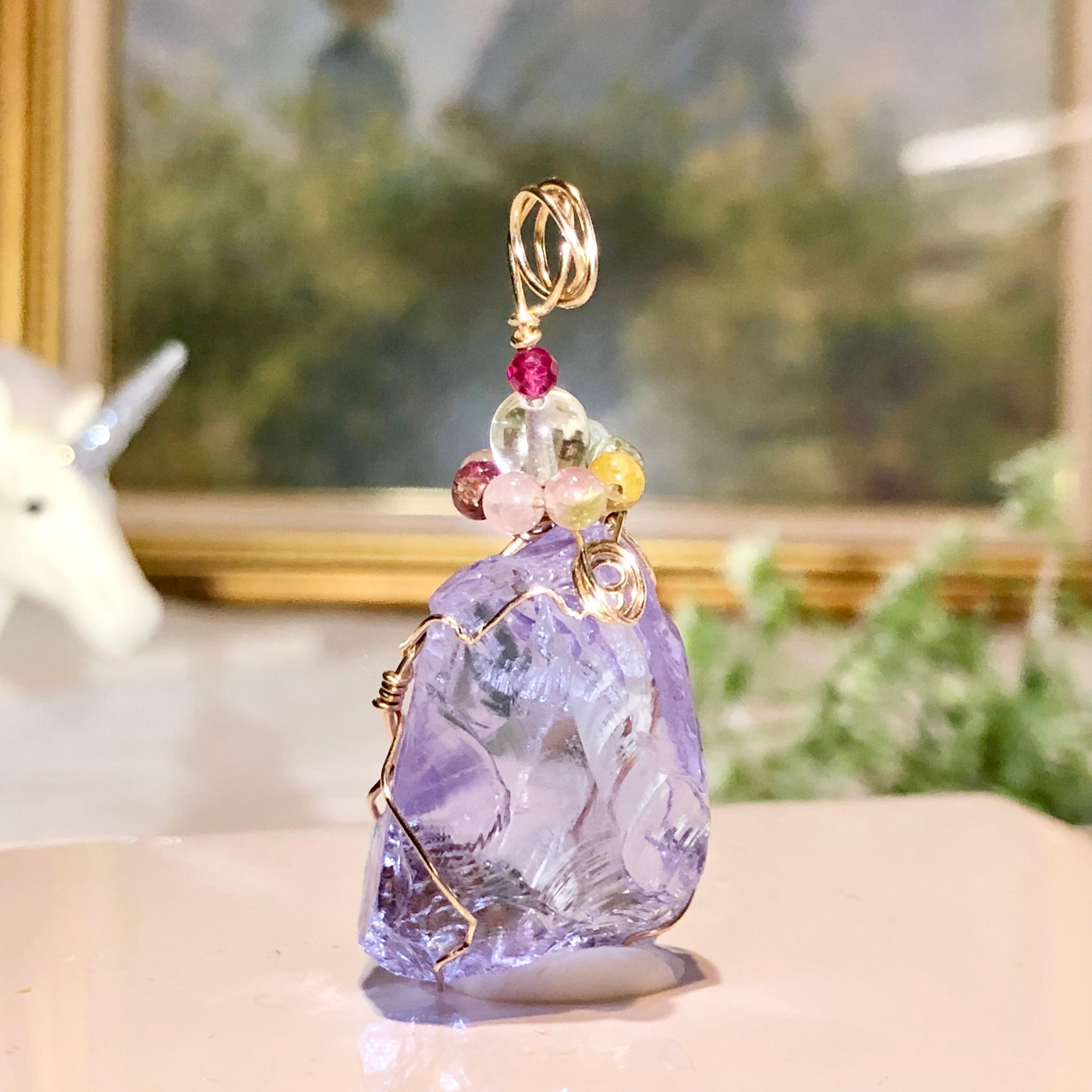 アンダラクリスタル☆バイオレットソヴェリンアメジスト原石14g