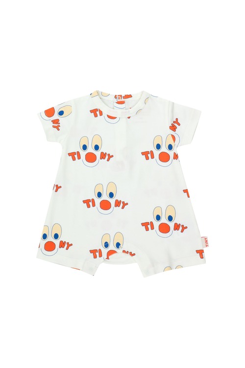 TINY COTTONS - CLOWNS ONE-PIECE / off-white
