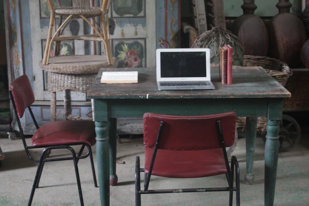 【長期レンタル専用】パイン ペイントテーブル 3点セット