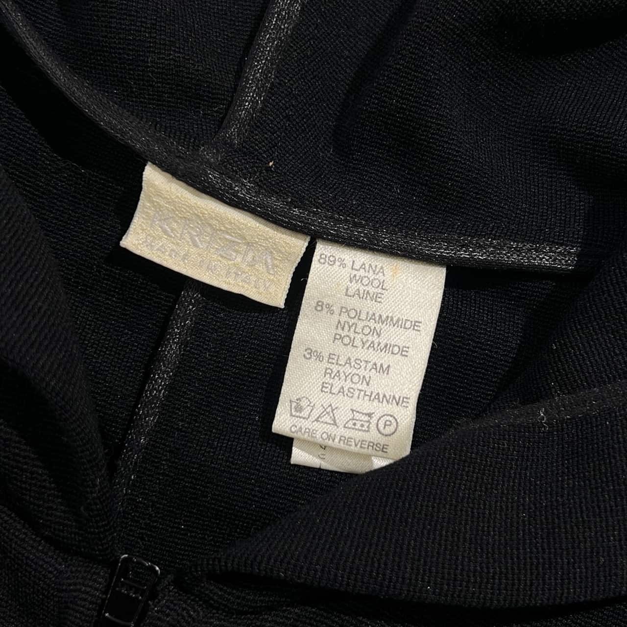 イタリア製 KRIZIA クリツィア ジップアップ パーカー 40/ブラック系 レディース