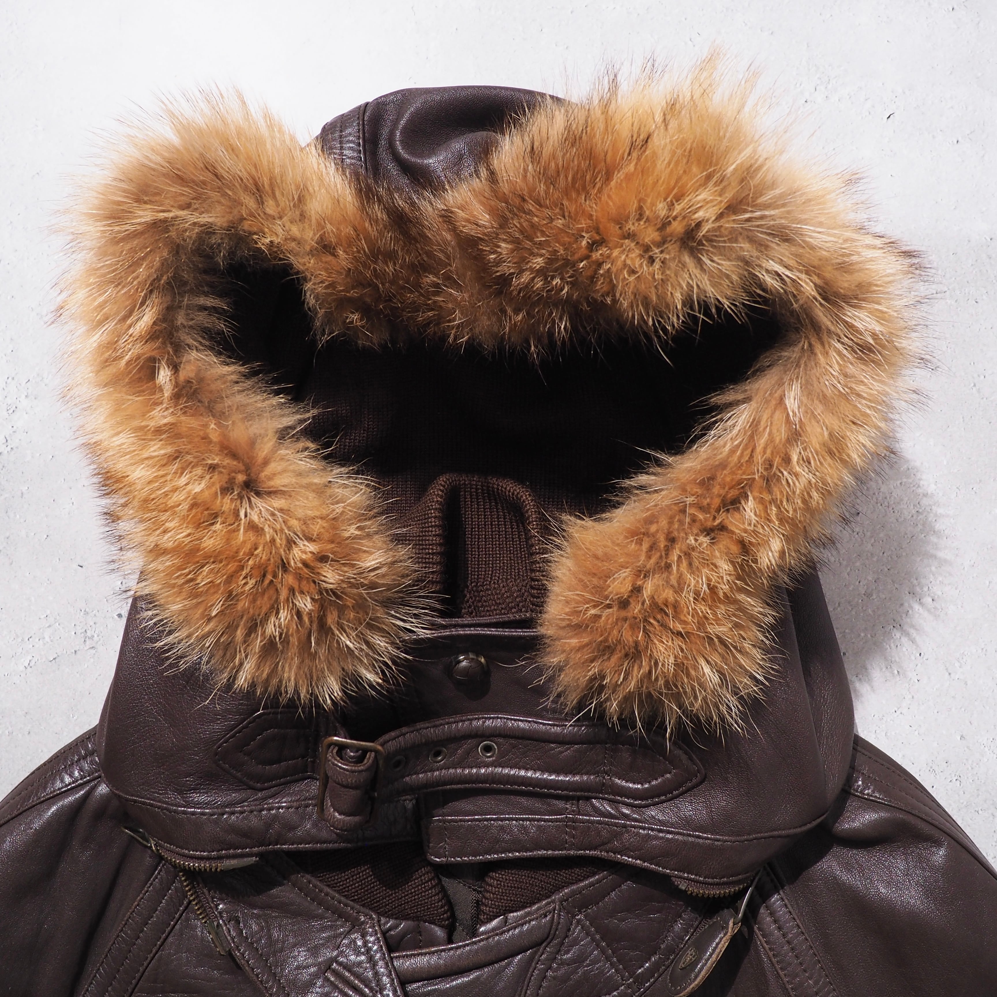 1980s " Monsieur NICOLE " Special N2-A sampling vintage Sheep leather jacket ムッシュニコル N2-A サンプリング レザージャケット