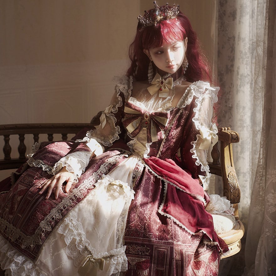 ゴスロリ通販 With U ファッション 長袖ワンピース ドレス エレガント