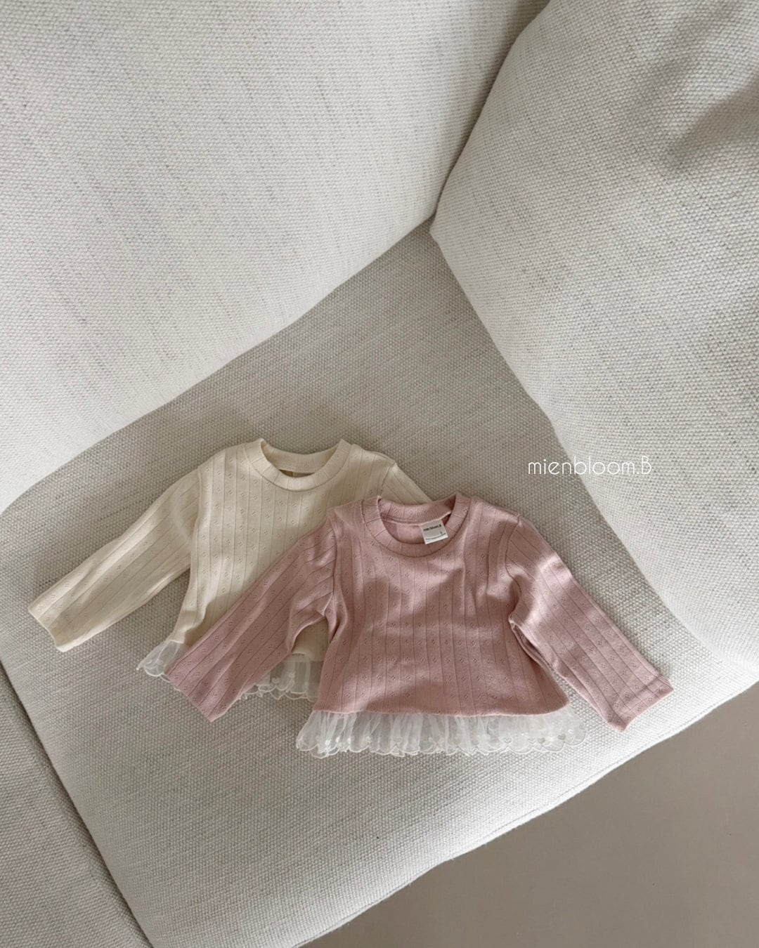 送料無料【予約】/ kids ハートレースTシャツ / mienbloom
