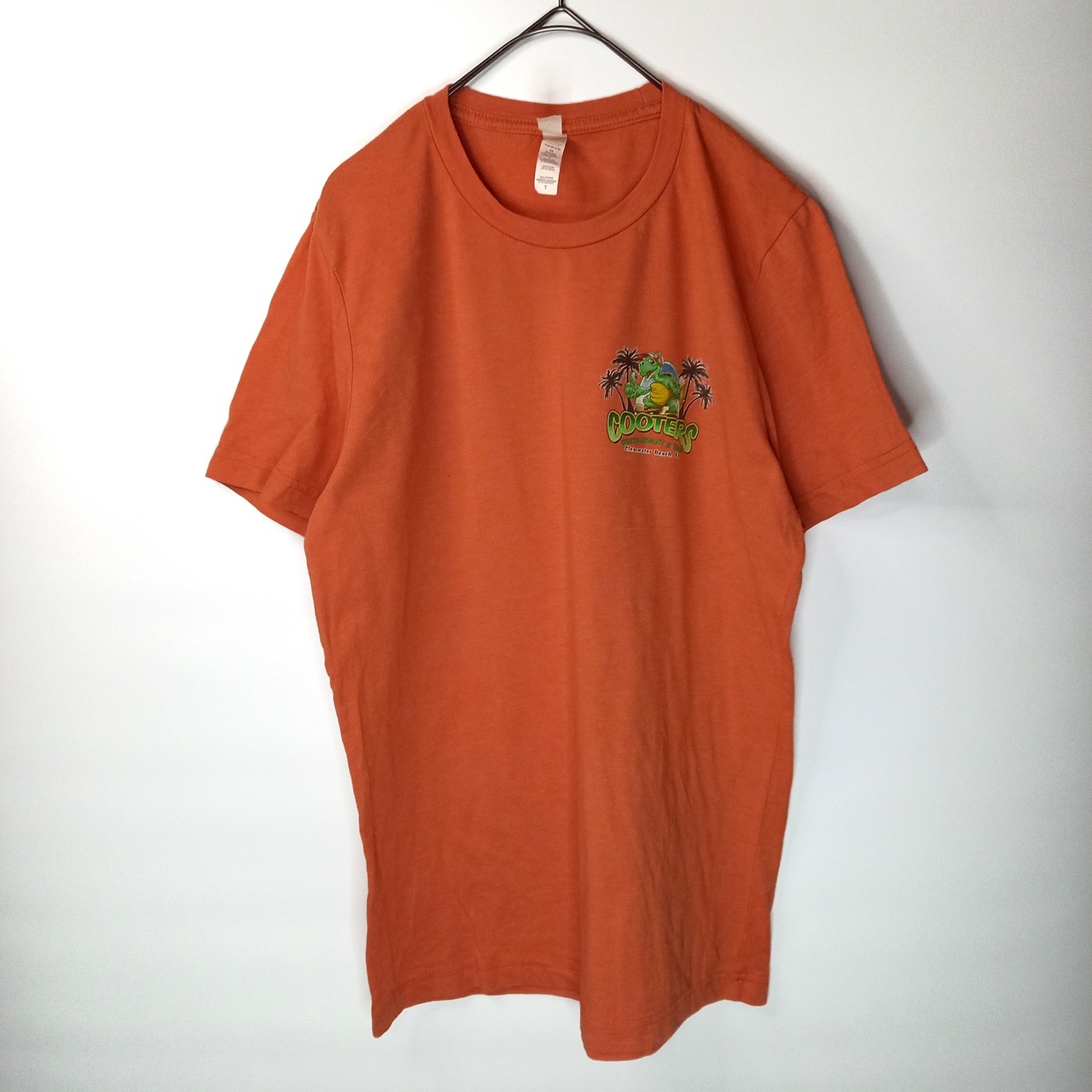 BELLA CANVAS　プリントTシャツ　半袖　企業ロゴ　くすみオレンジ　S