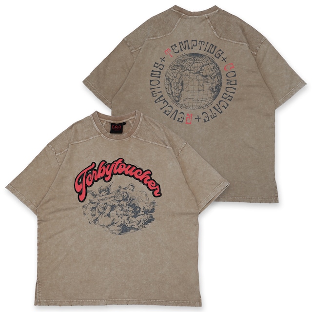 T.C.R ANGELS WASHED S/S PANEL TEE - IVOLY