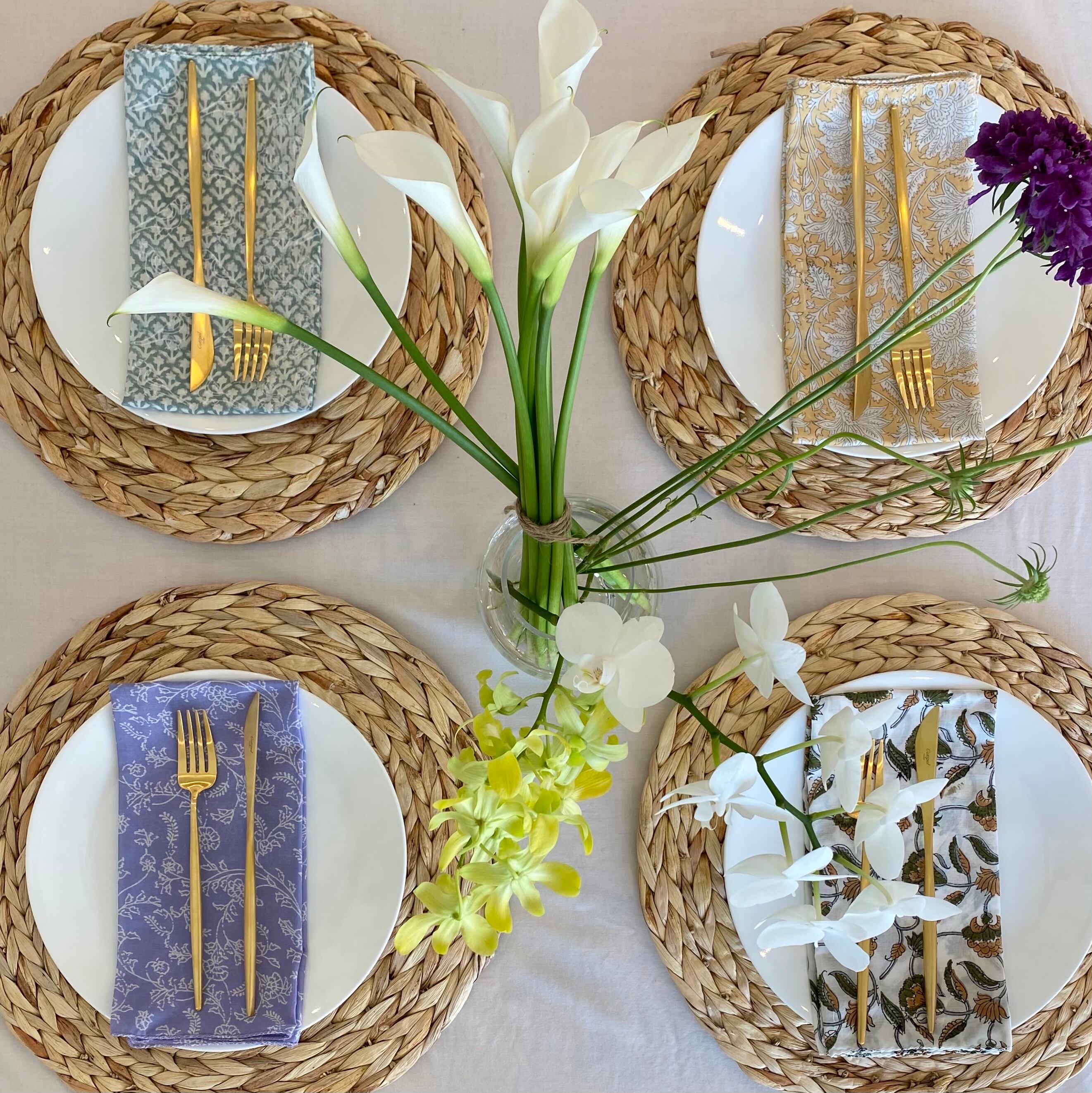 ハンカチ / ナプキン Sunny Flowers