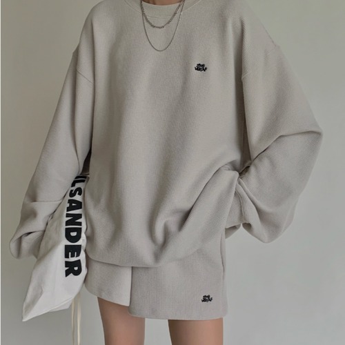 Oversized waffle sweat setup A00022