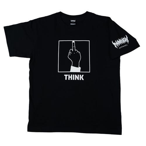 M【Cotton100％】THINK T-shirts (Black×White)-マリアパ