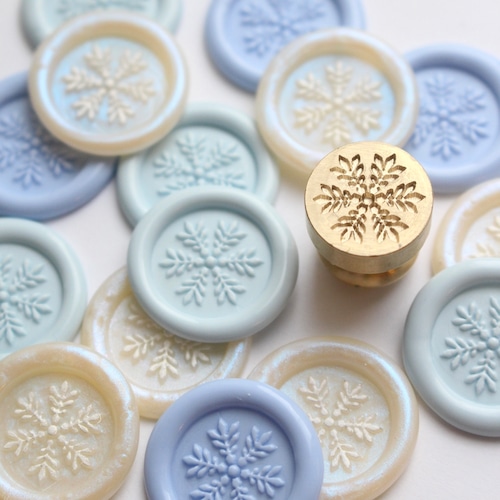 【Original】Wax seal stamp│Snow flake【15mm】