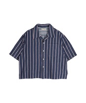 【#Re:room】STRIPE DENIM SHORT LENGTH SHIRTS［RES103］