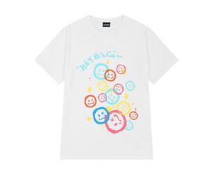 【韓国ファッション】半袖 スマイルプリント Tシャツ