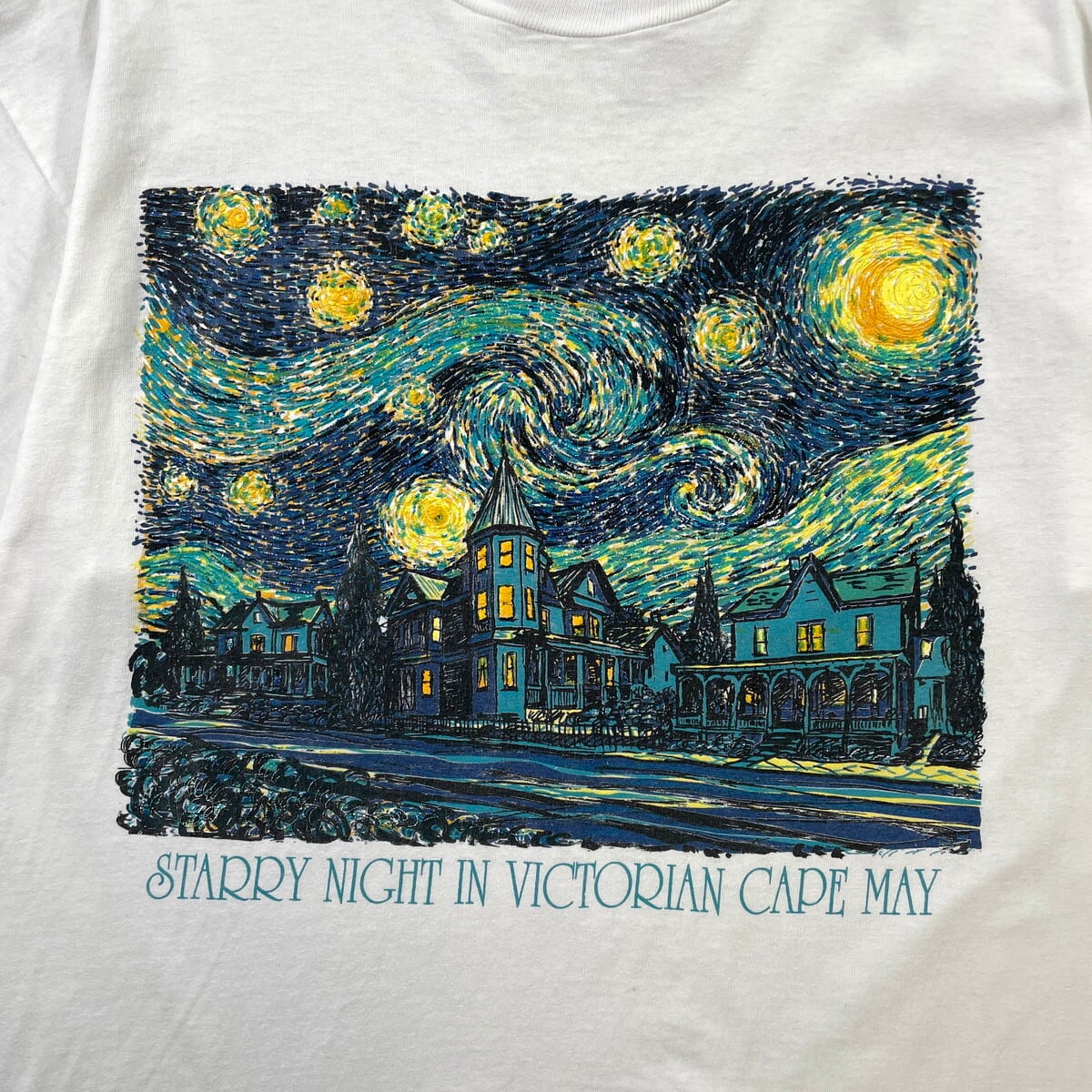 90年代 USA製 Vincent Van Gogh ゴッホ 星月夜 アートプリントTシャツ