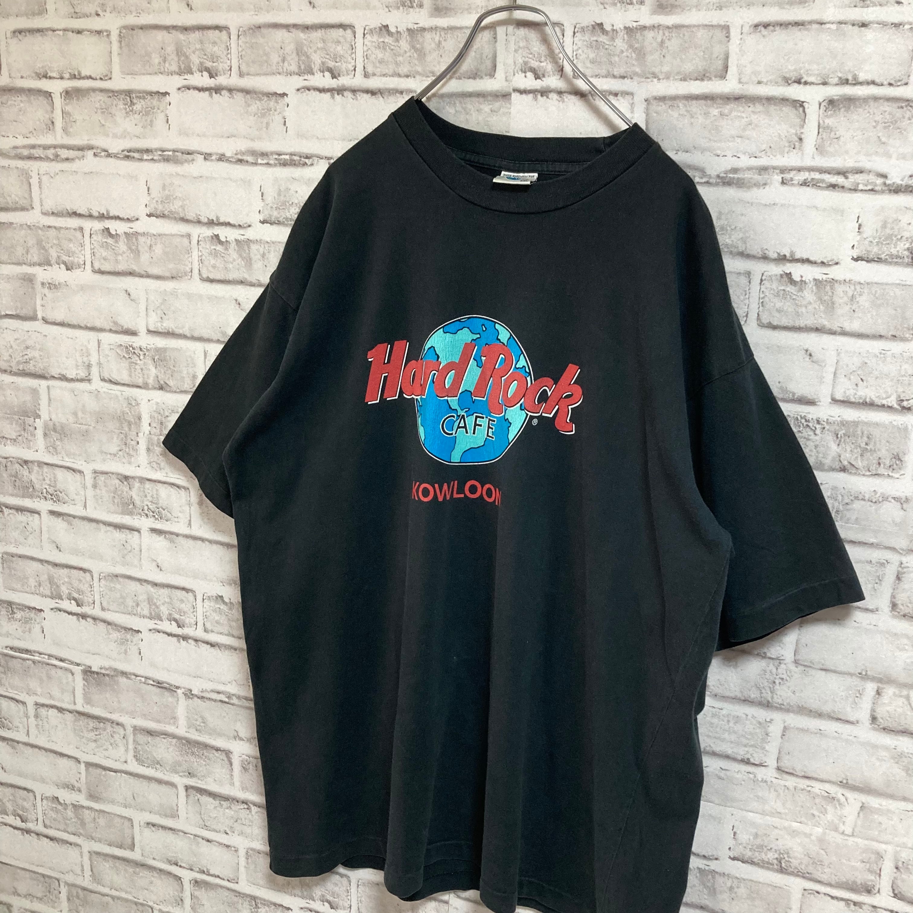 ★90s ハードロックカフェ ヴィンテージ シングルステッチ 黒ロゴTシャツ