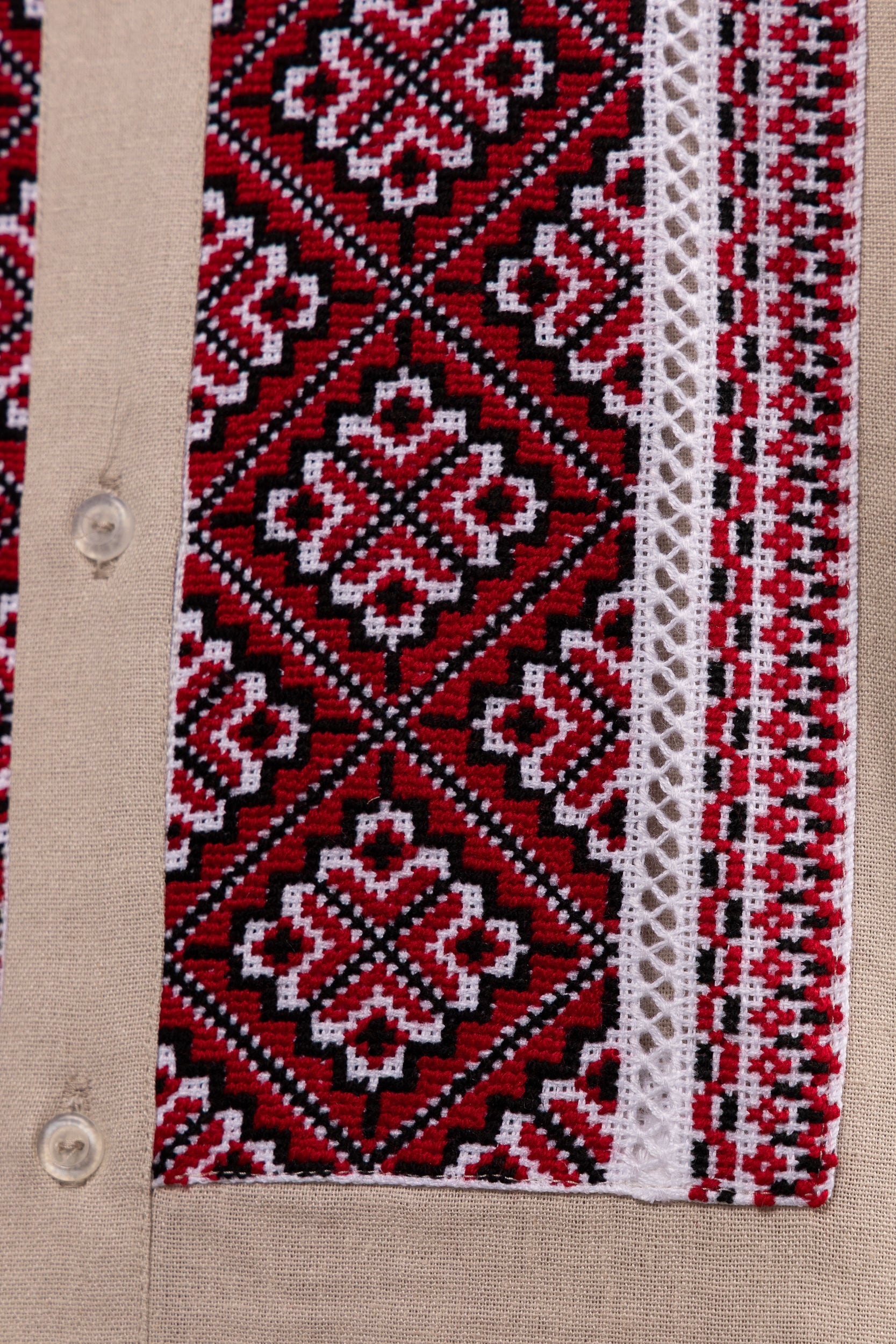 ウクライナ刺繍ヴィシヴァンカ クロスステッチ手刺繍 XLサイズ メンズ