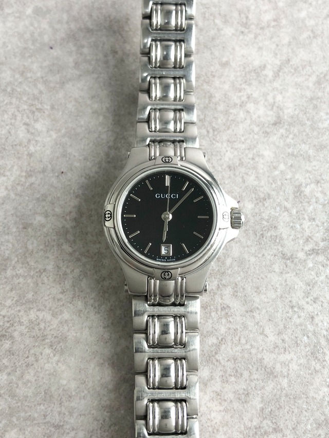 GUCCI グッチ 腕時計 シルバー ロゴ ステンレススチール 9040L クウォーツ vintage ヴィンテージ オールド hmjs4w
