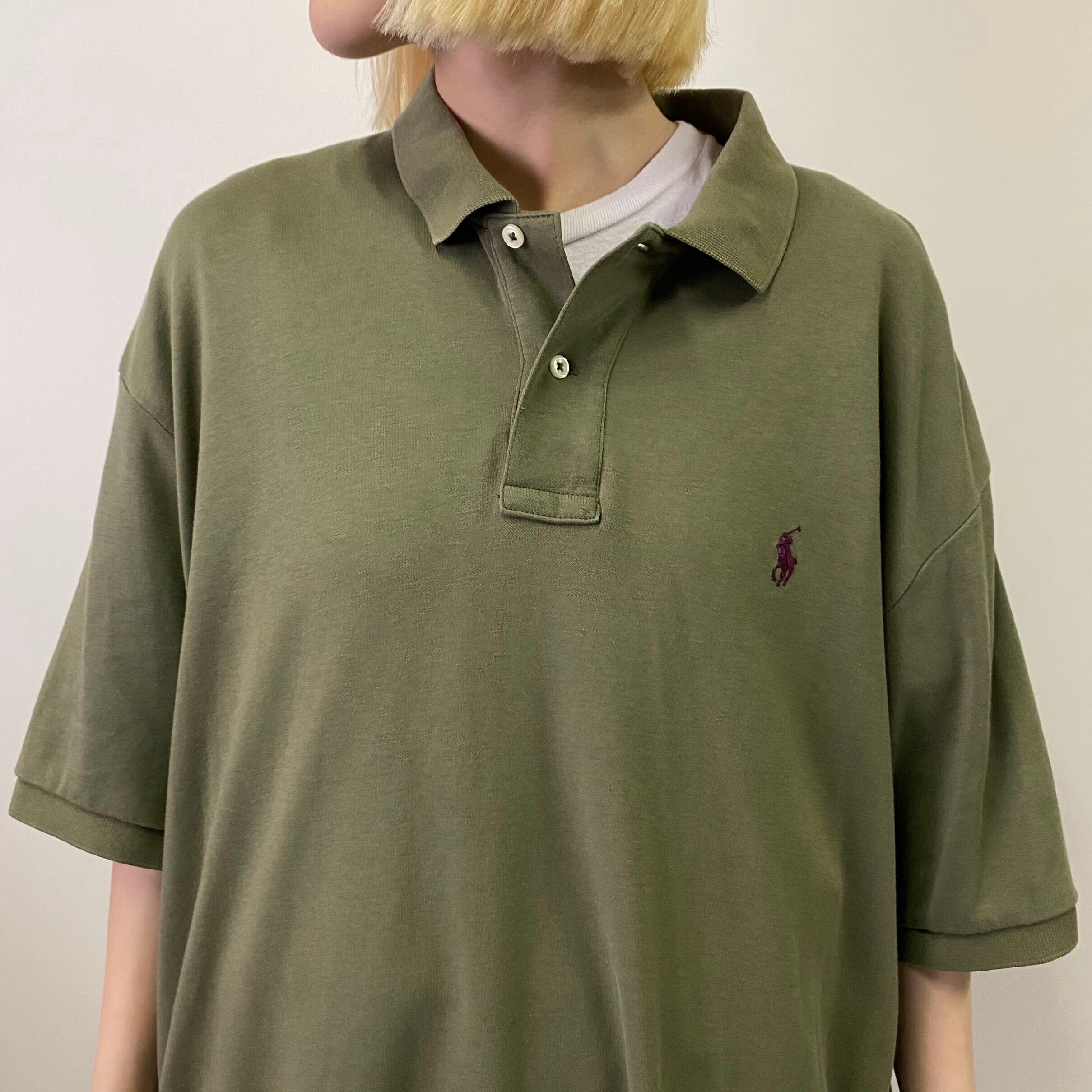 Polo by Ralph Lauren グリーン ポロシャツ XL Size:XL】Polo Ralph Lauren ポロラルフローレン 刺繍ワンポイント