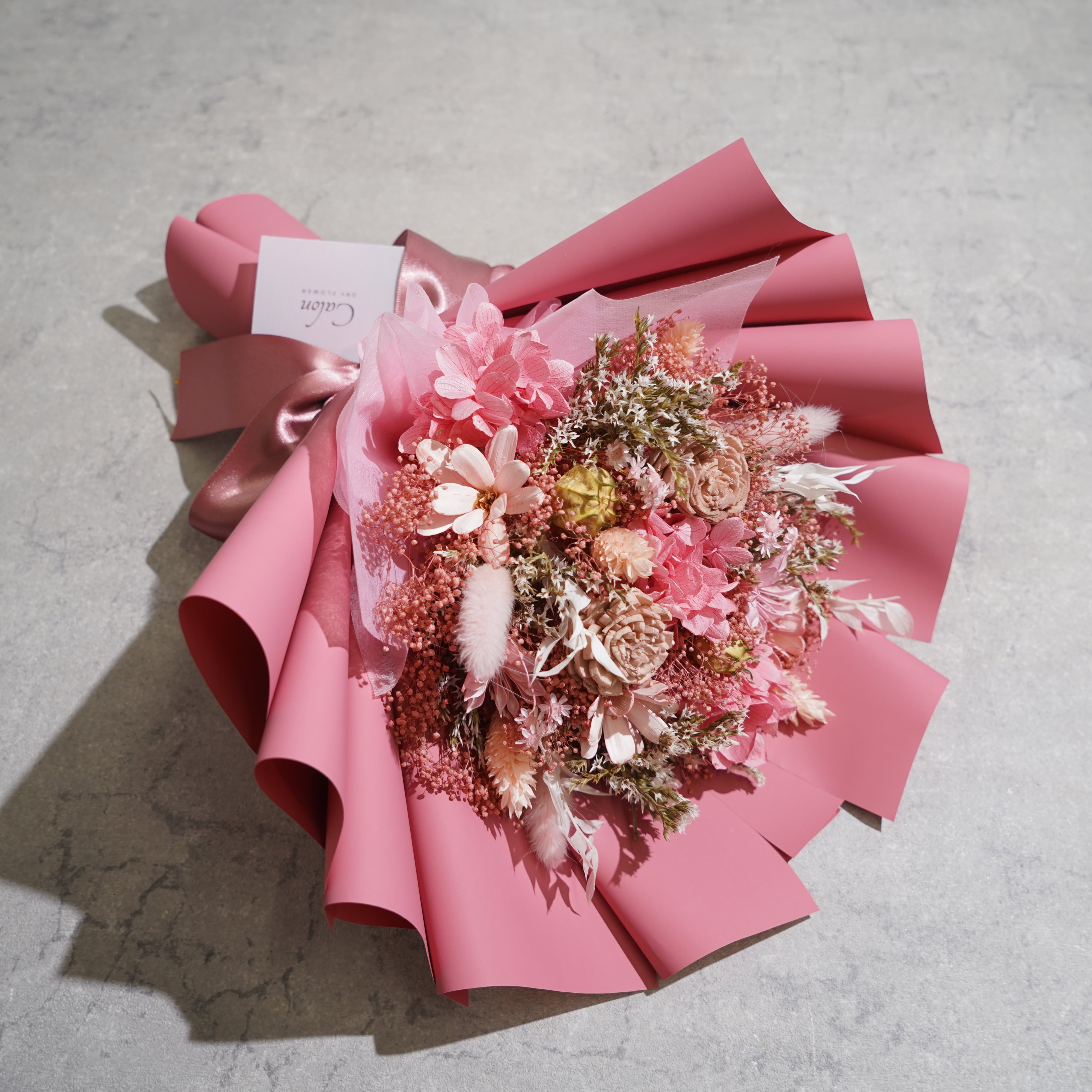 ドライフラワーの花束 Mサイズ ピンク M-558≪限定1点≫