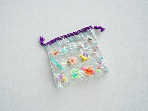 stomou パーツ沢山巾着