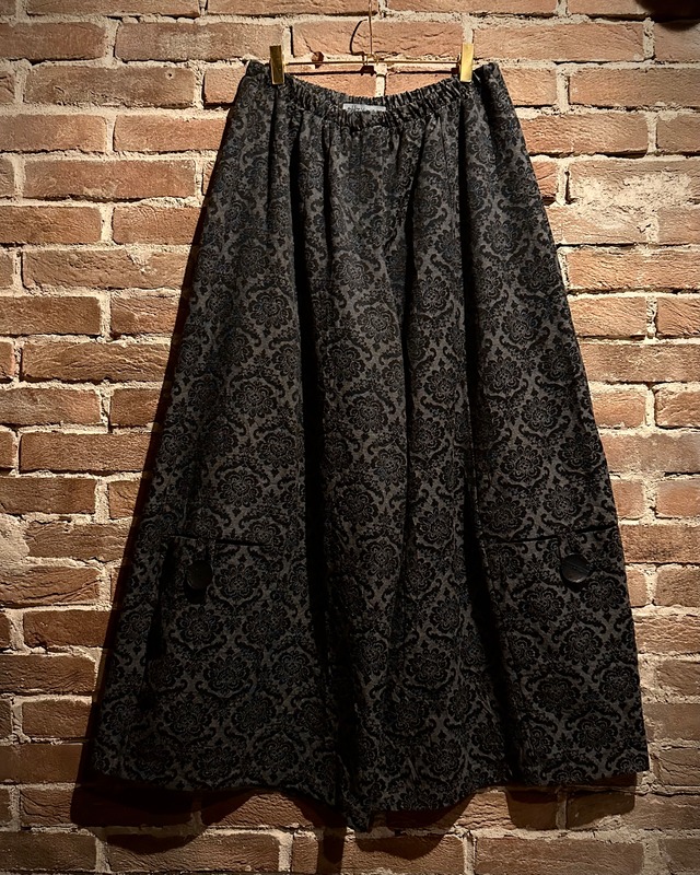 【Caka act3】Damask Pattern Vintage Wide Easy Pants