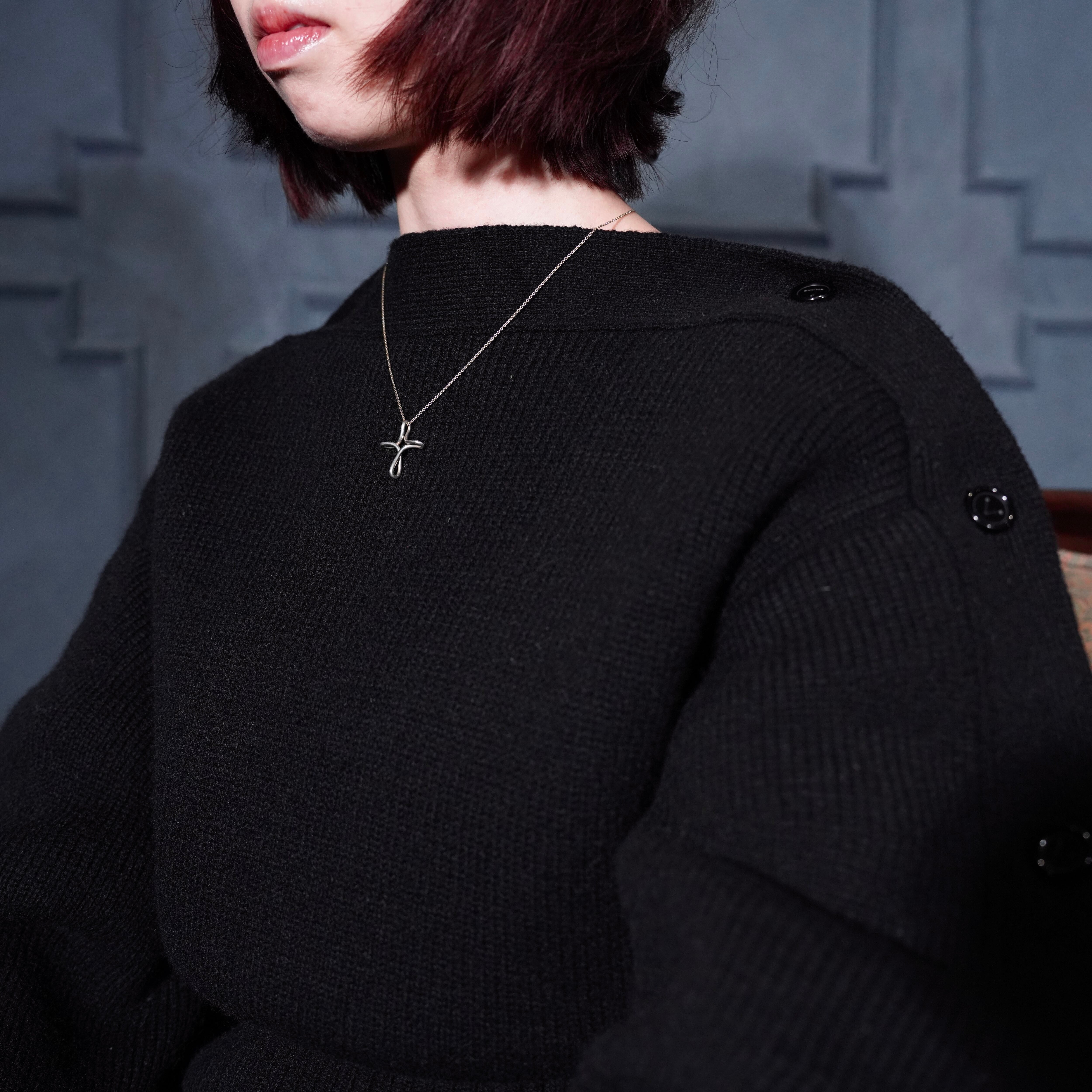 TIFFANY&CO INFINITY OPEN CROSS SILVER NECKLACE/ティファニー
