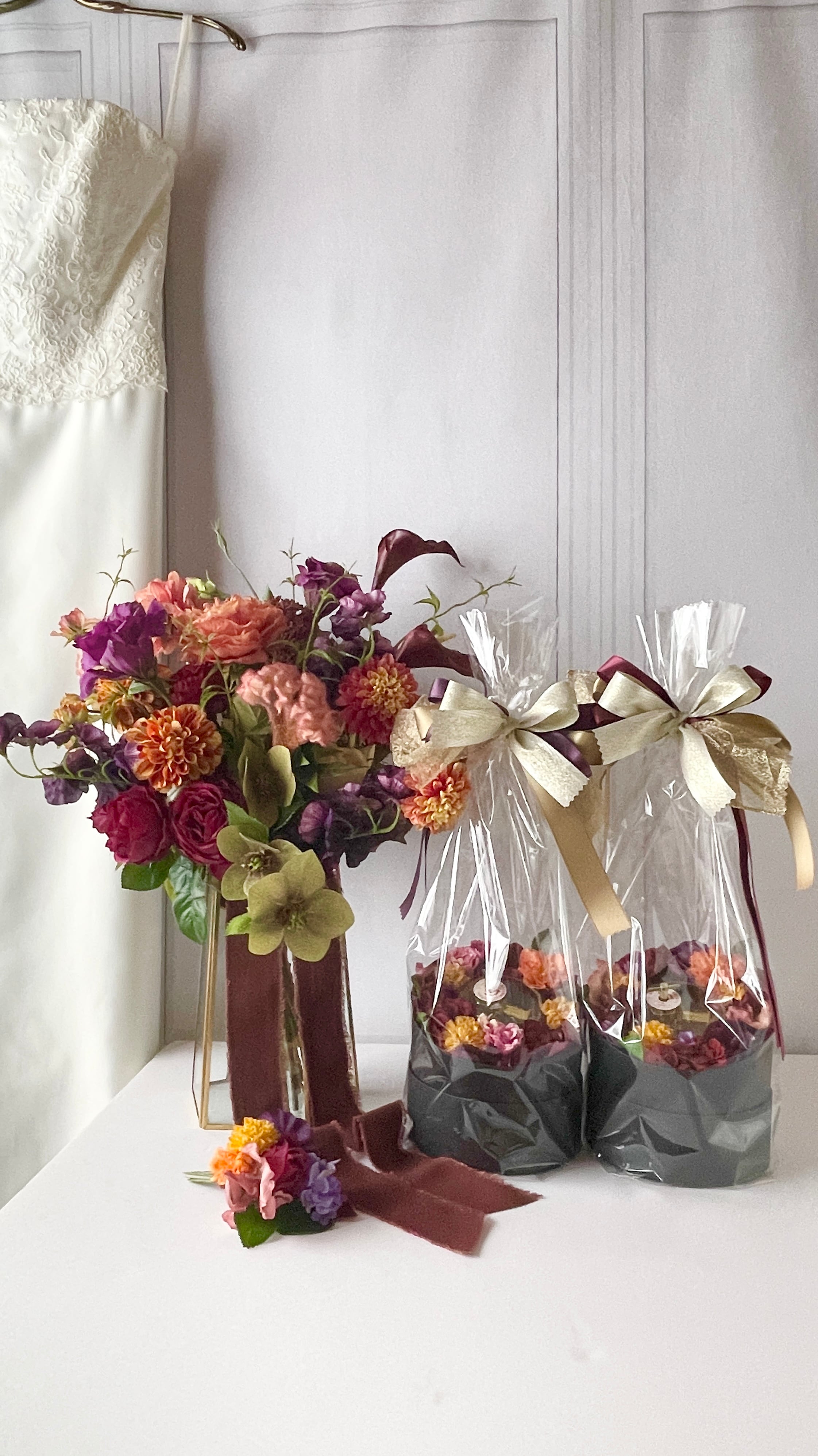 elegant clutch bouquet ♡ ブートニア付き