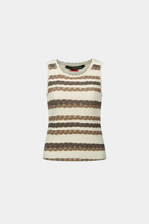[ANDERSSON BELL] HAIR BRAID STRIPE TANK TOP atb1263w(BEIGE) 正規品 韓国ブランド 韓国通販 韓国代行 韓国ファッション ANDERSSONBELL アンダーソンベル 日本 店舗