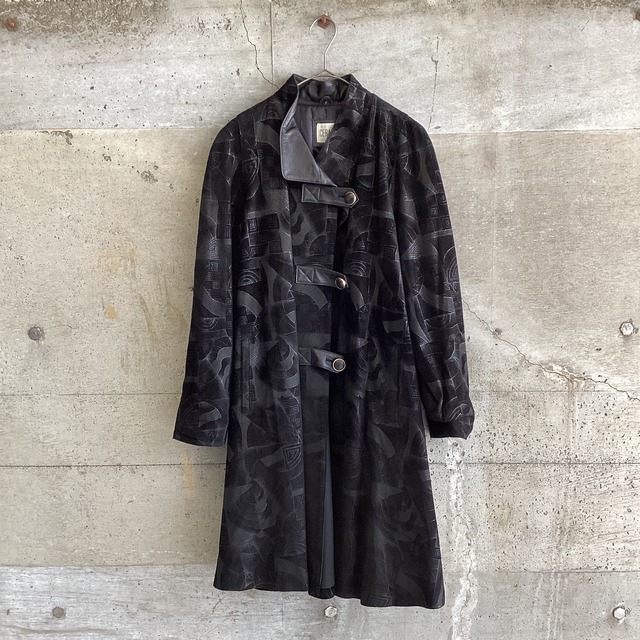 sheepskin gown black coat