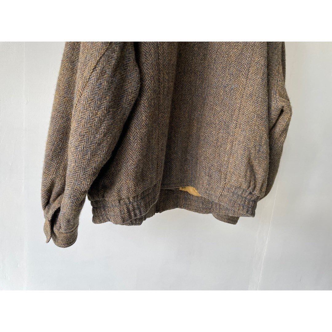 walbusch×Harris Tweed- High neck tweed blouson | ROOT online
