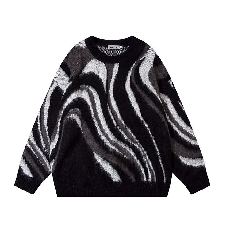 ★COLOR BLOCK ROUND NECK SWEATER　　　A0823