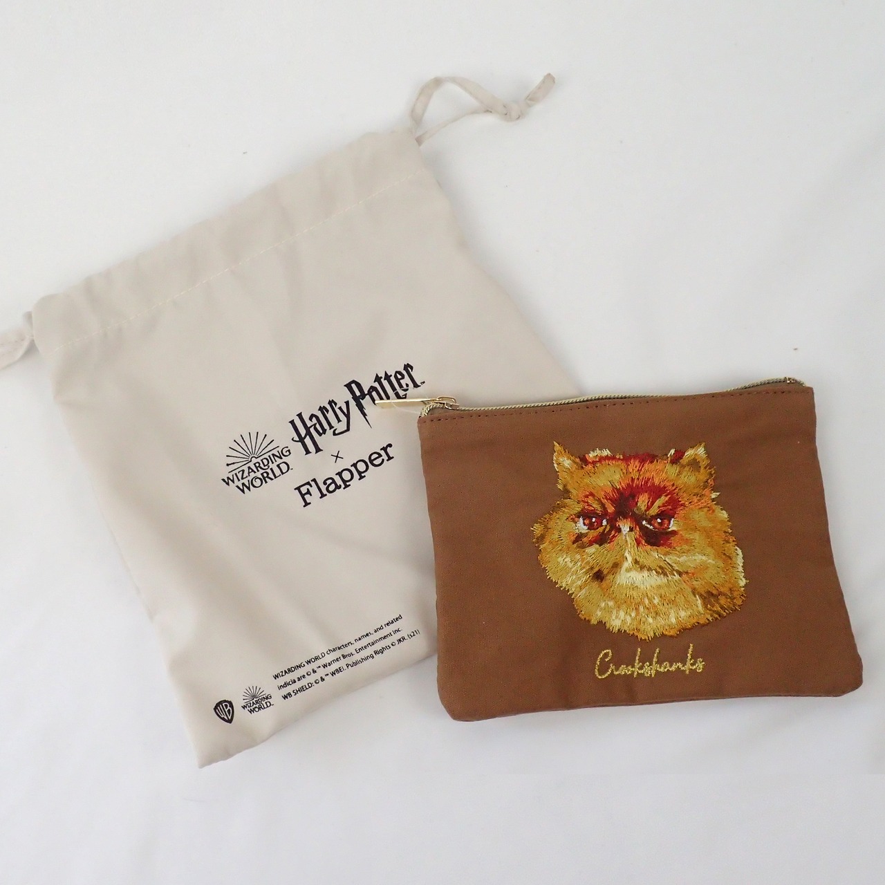 F218225-24_Harry Potter×Flapperクルックシャンクスフラットポーチ - 5