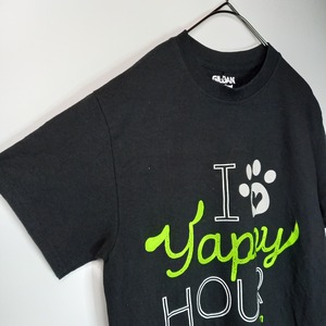 ギルダン　クルーネック　プリントTシャツ　ビッグプリント　企業ロゴ　半袖　S