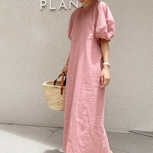 バルーンスリーブワンピース ・19334