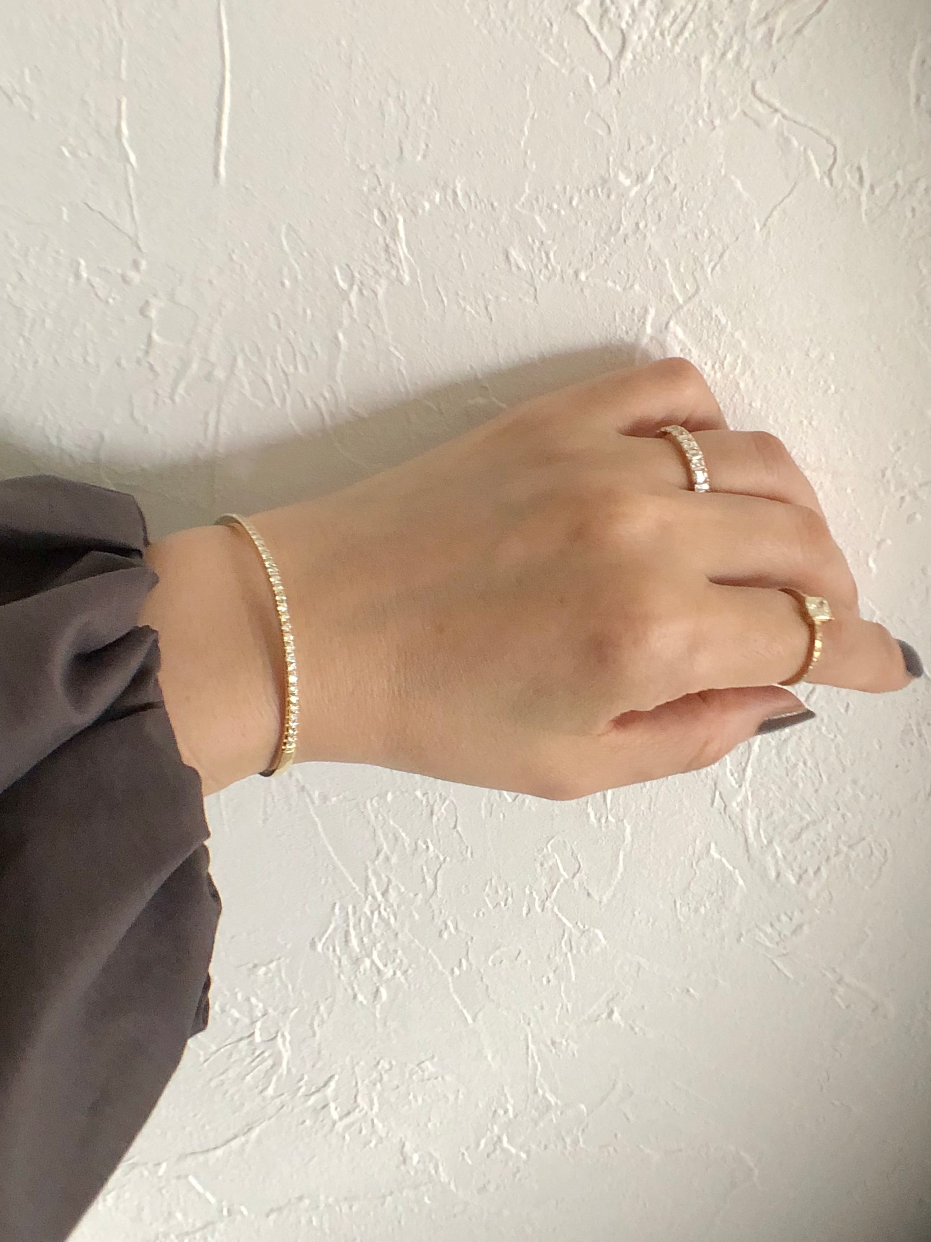 ダイヤモンド バングル5744 1.00ct K18イエローゴールド 鑑別書付