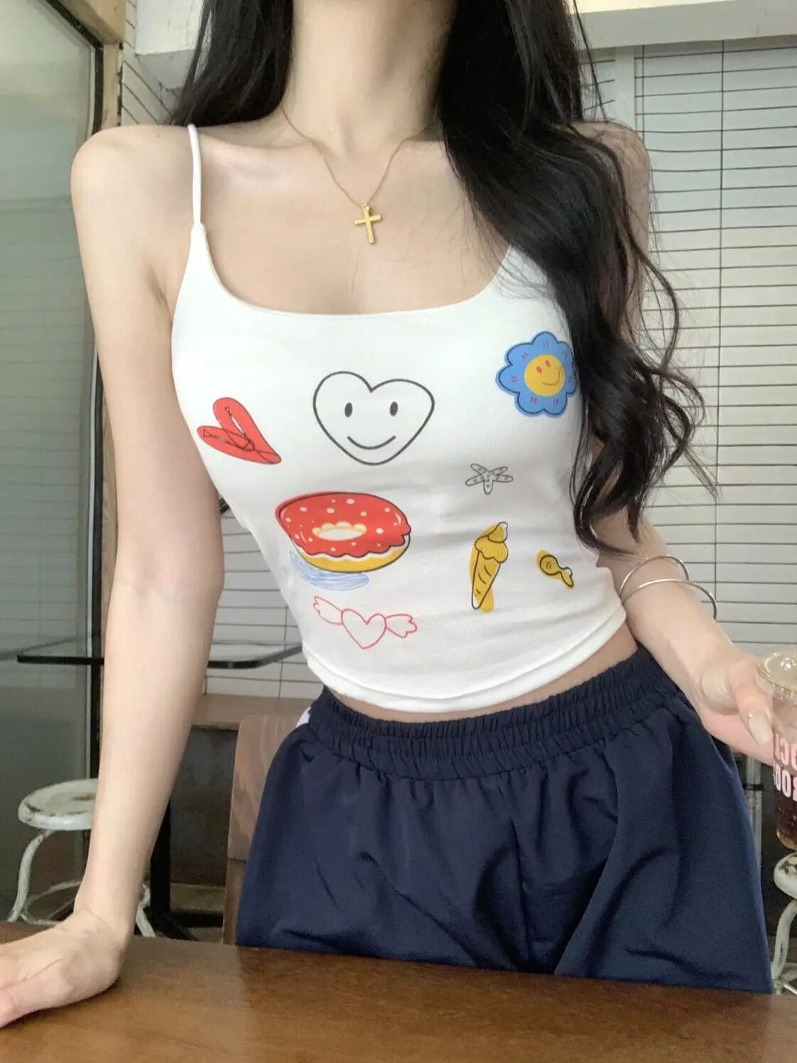 ☆MARC JACOBS☆ キャミソール風プリントTシャツ M/L フォトプリントT 