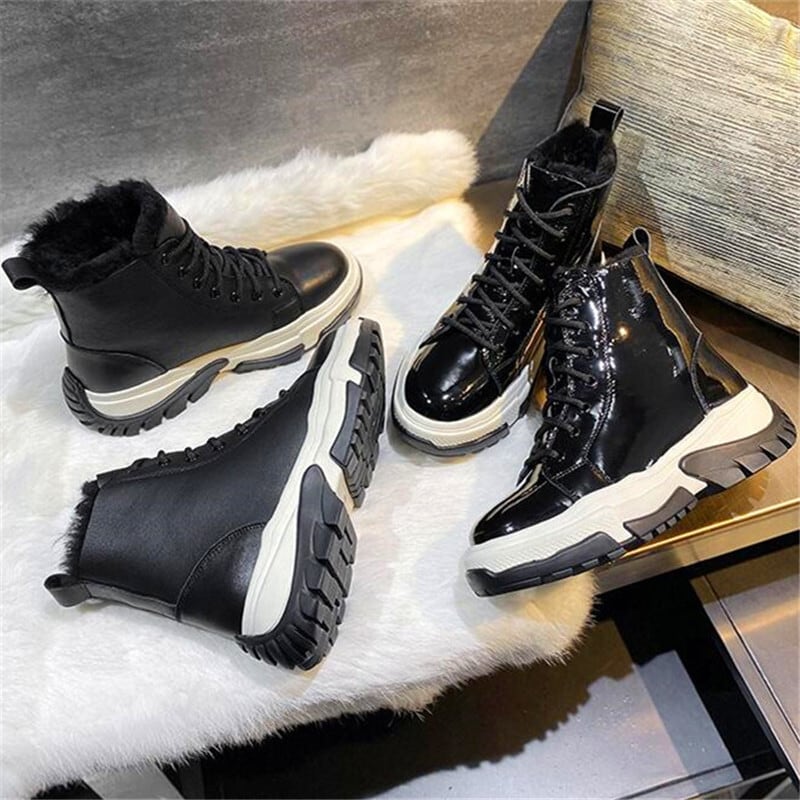 【新作】【送料無料】 ウールスノーブーツレディースニュースタイルファーオールインワン滑り止めシューズレディースウィンタープラスベルベット高さ厚底スノーブーツ 靴 冬物 10b388564654866