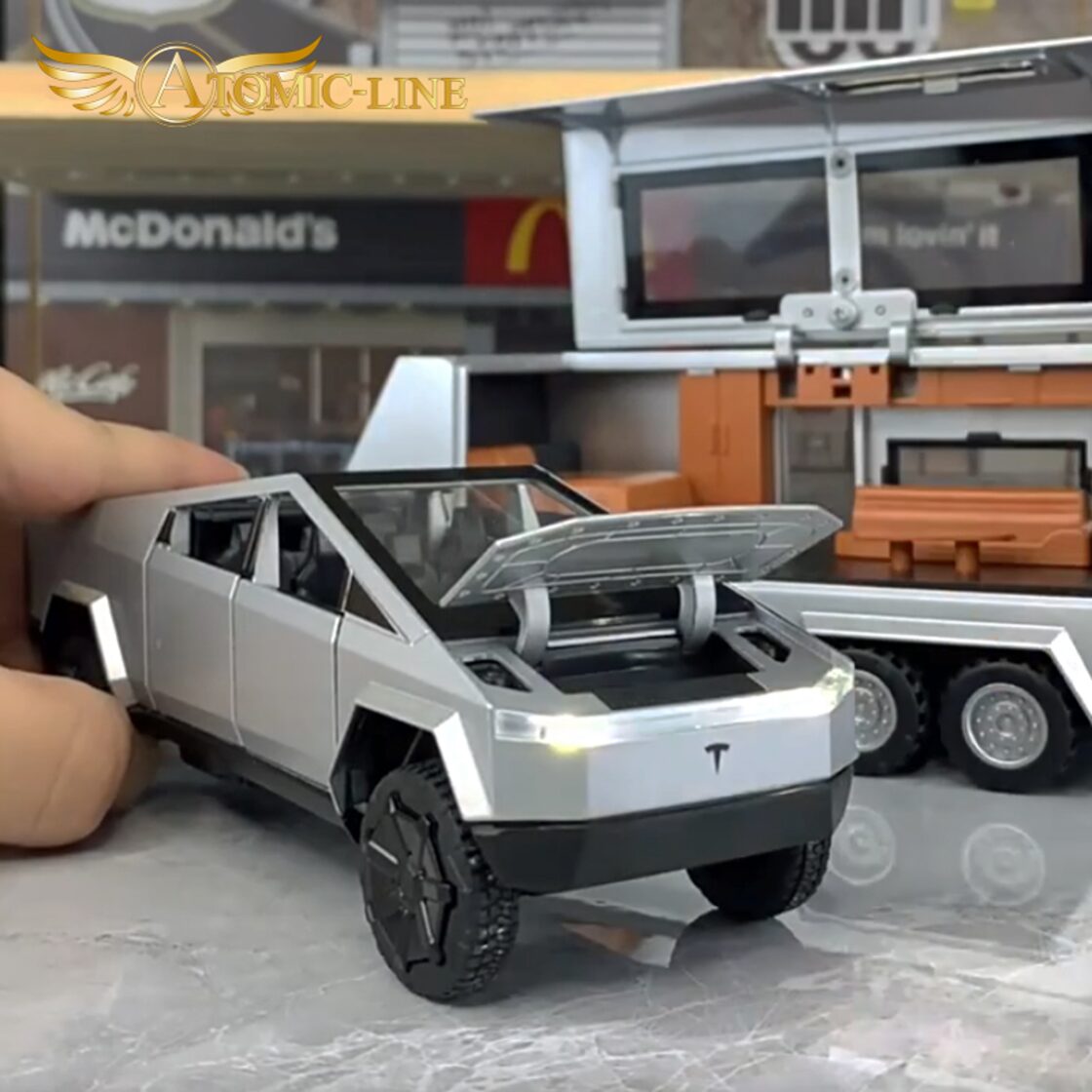 テスラ サイバートラック キャンピングトレーラー セット 1/32 