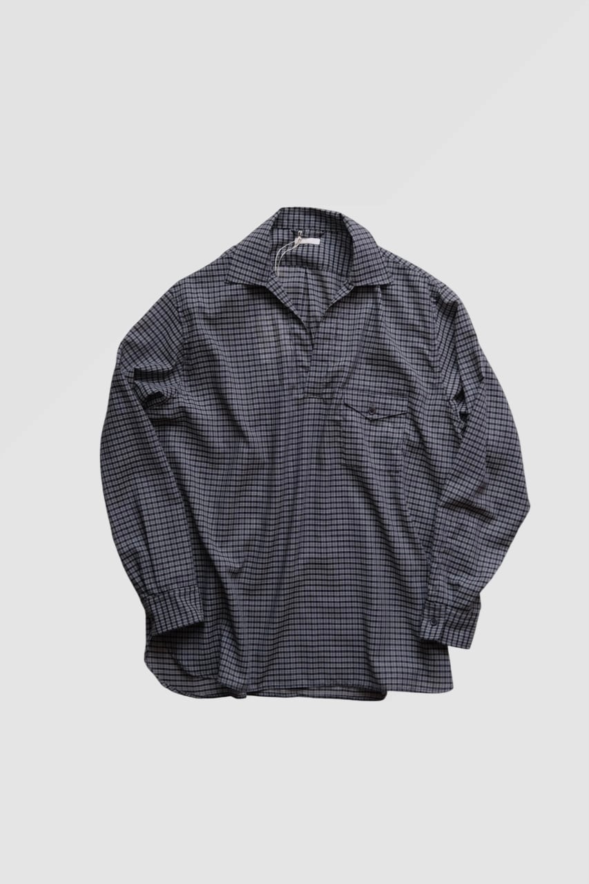 ULTERIOR “ SUPER LIGHT WOOL CHECK SKIPPER SHIRT” | Lapel online store