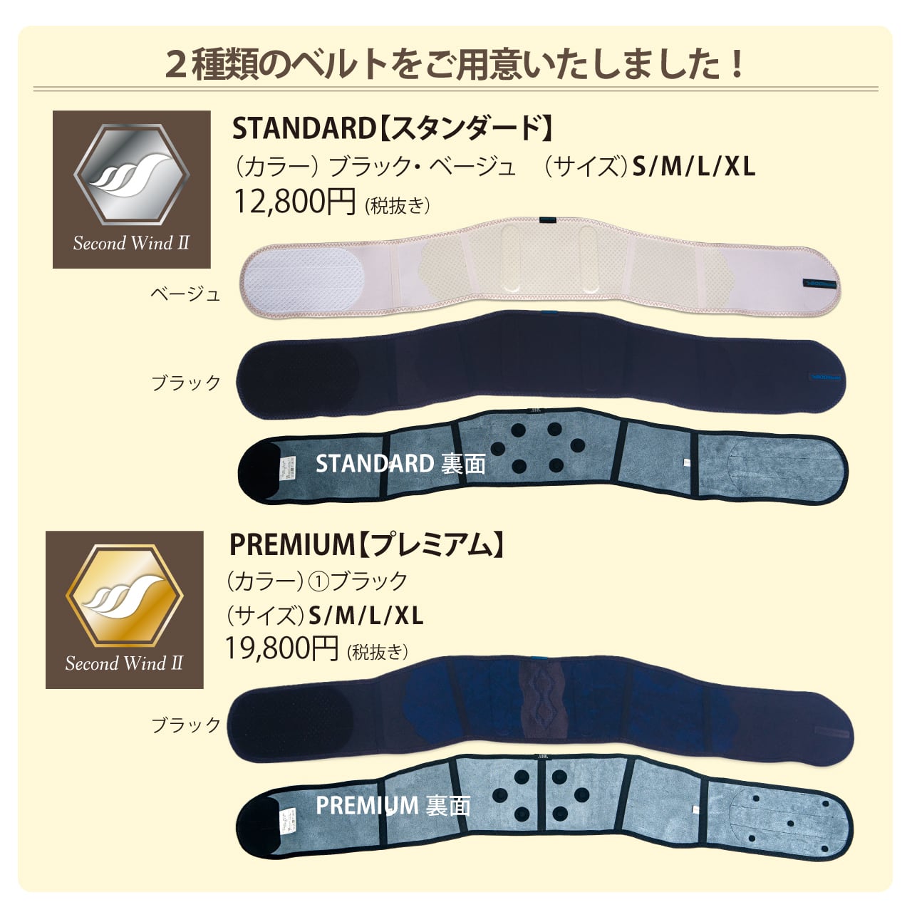 管理医療機器】磁気ベルト SECONDWINDⅡ STANDARD（ベージュ
