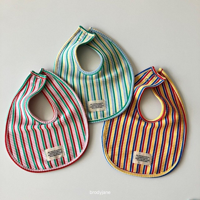 【取寄】brodyjane|multi-stripe bib|マルチストライプビブ|FREE|baby|26 autumn