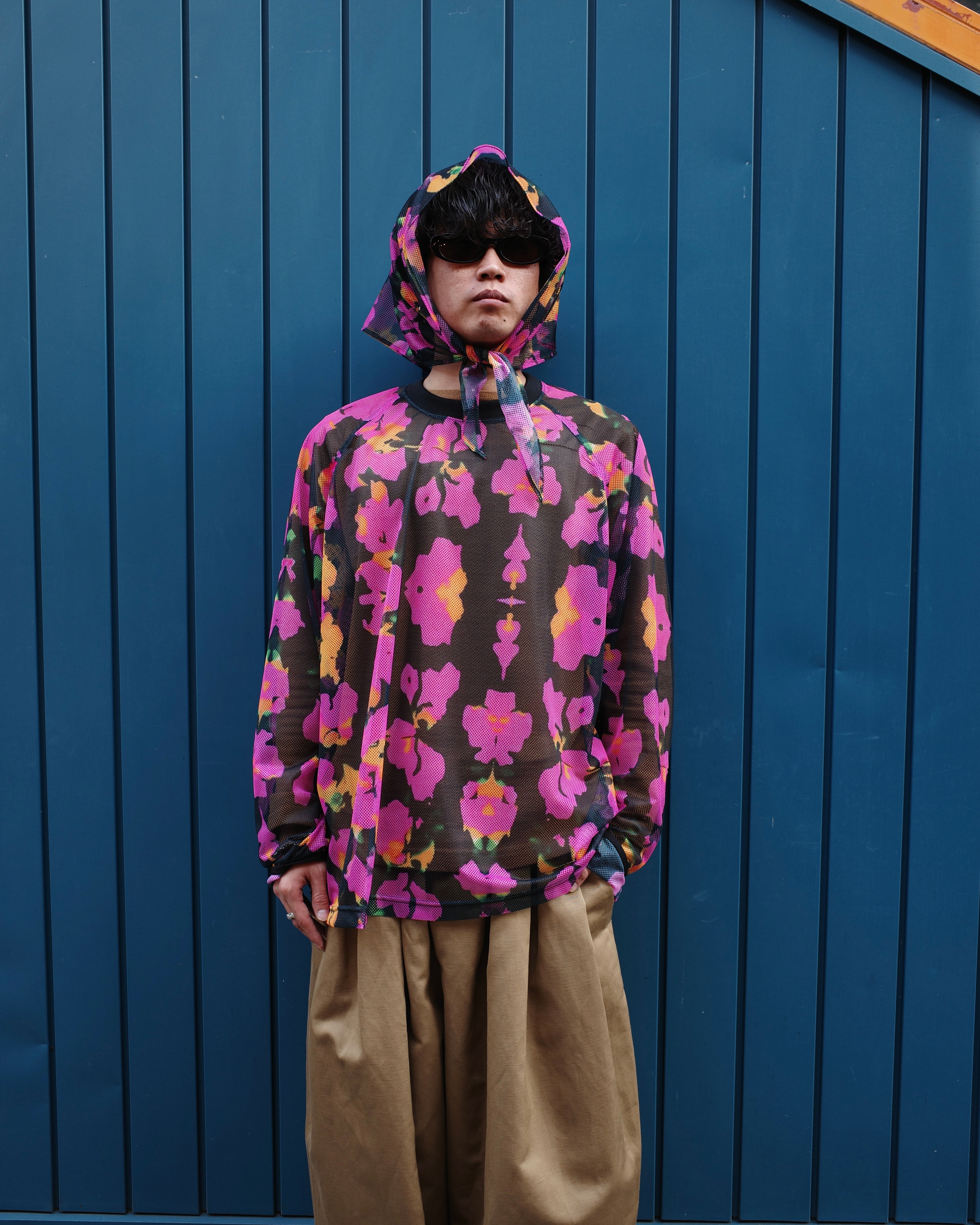 NONTOKYO(ノントーキョー)/プリントメッシュプルオーバー/一度着用 NON TOKYO ノントーキョー】 / PRINT MESH PULLOVER & SCARF プリント