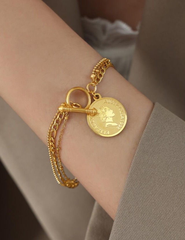 【316L】Coin bracelet