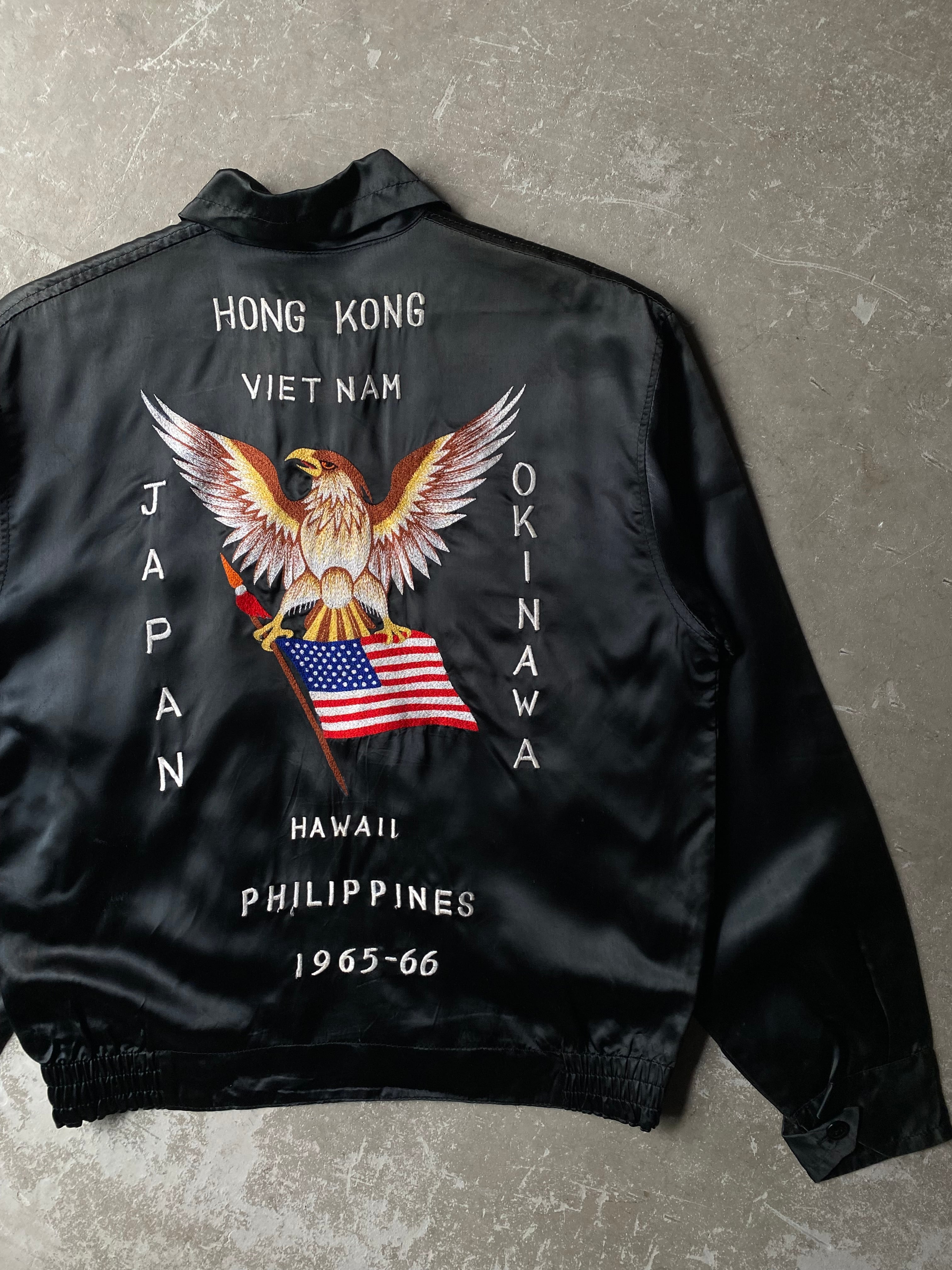 60sツアージャケット\ベトジャン 60s Souvenir Tour Jacket “ Black Satin ” / vintage ビンテージ