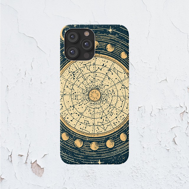 受注生産 iPhoneケース 月相と星座の黄道十二宮図｜占星術 STAR005D