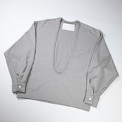 Nonnotte / Drape U Pullover with Cuff Sleeve