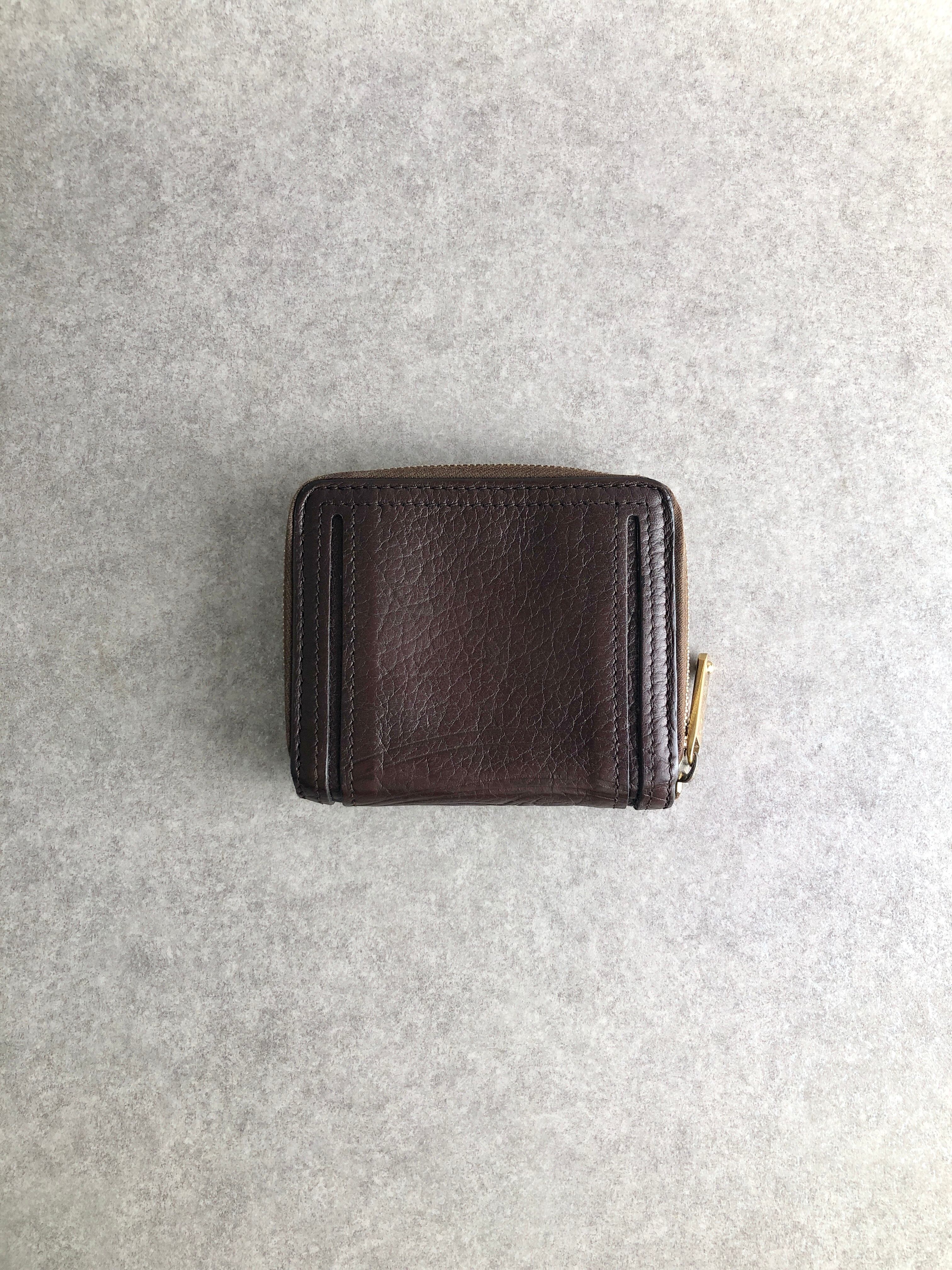CELINE セリーヌ　財布　ヴィンテージ CELINE セリーヌ 財布 ブラウン ブラゾン型押し レザー vintage
